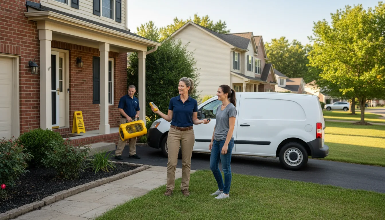 Residential water damage restoration in Napoleon, OH